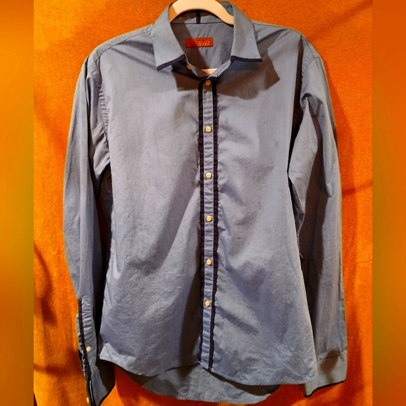 Mens Zara Piped Button Down - Picture 1 of 9